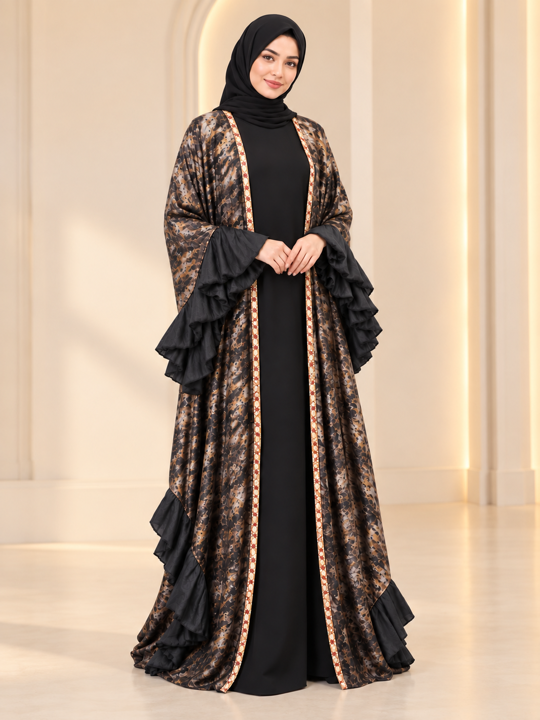 Premium Designer Shrug Style Burqa