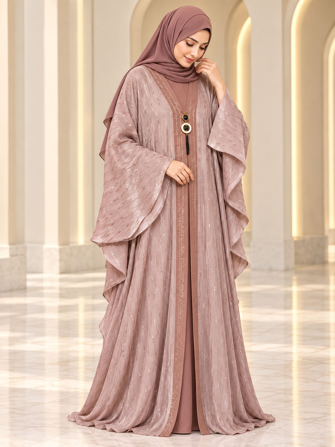 Premium 3-Piece Shrug Style Abaya Set